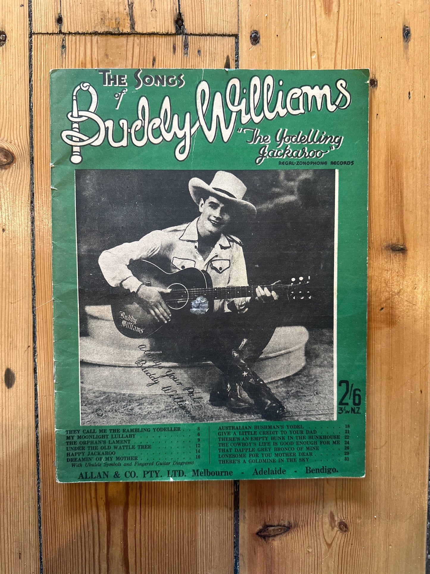 Vintage 1940 The Songs of Buddy Williams Sheet Music Folio Allan & Co