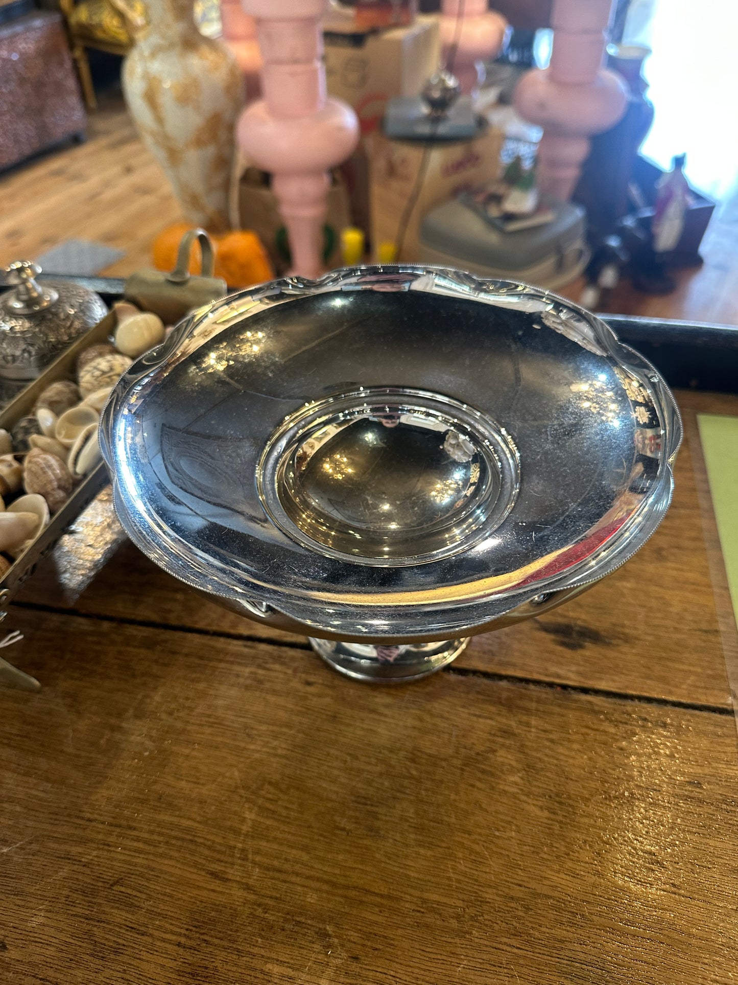 Vintage Art Deco Imperial EPNS Silver Plated Footed Bowl Pedestal Centerpiece