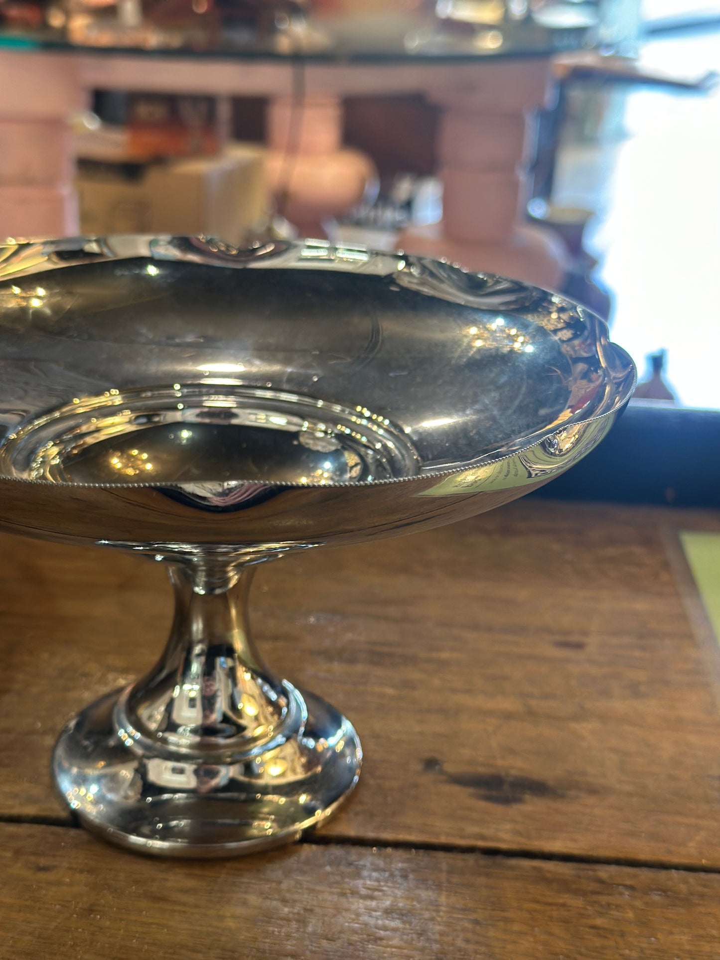 Vintage Art Deco Imperial EPNS Silver Plated Footed Bowl Pedestal Centerpiece