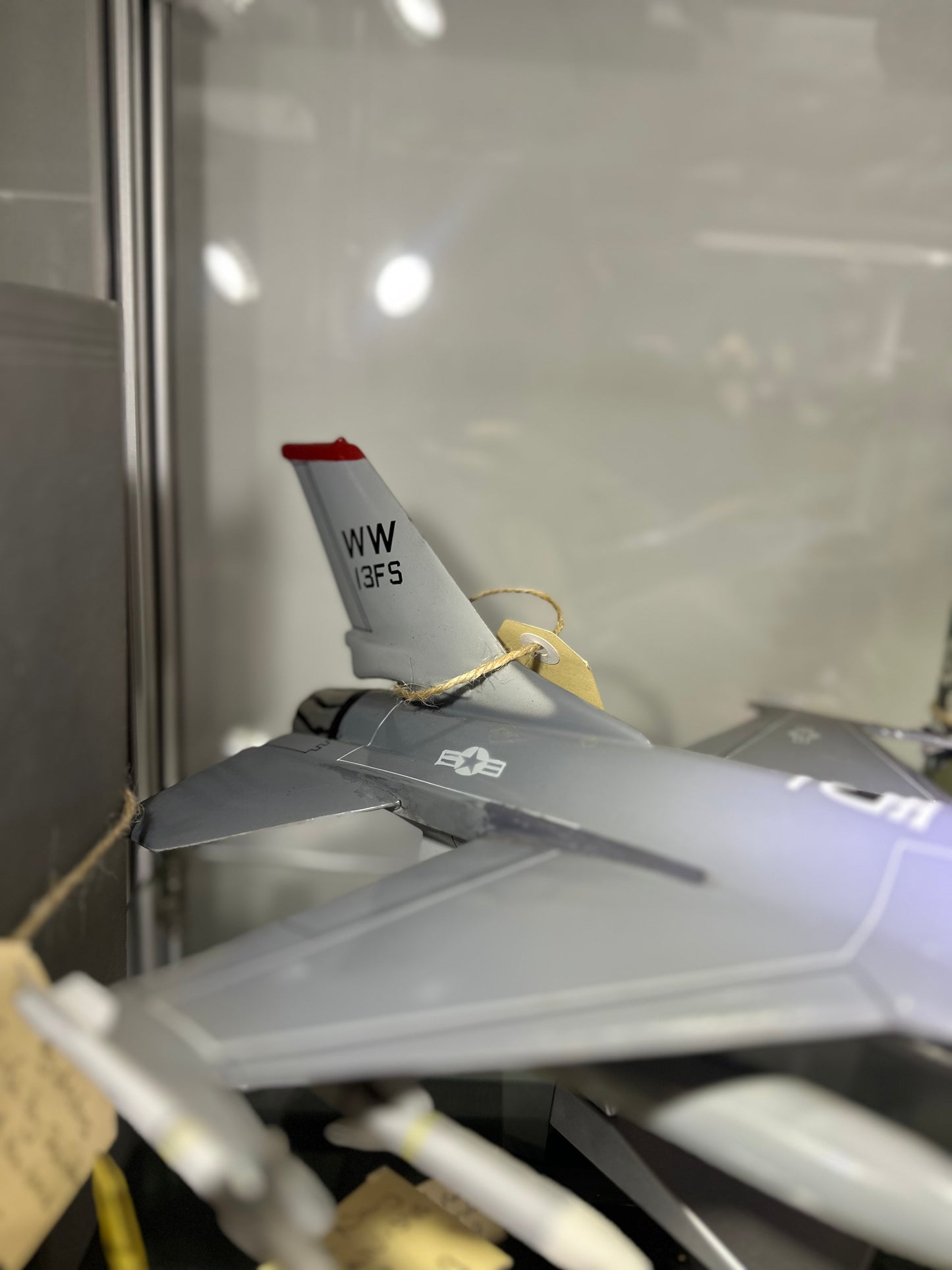 Vintage F-16 Fighting Falcon Model Jet Plane 13th Fighter Squadron "WW" 13FS