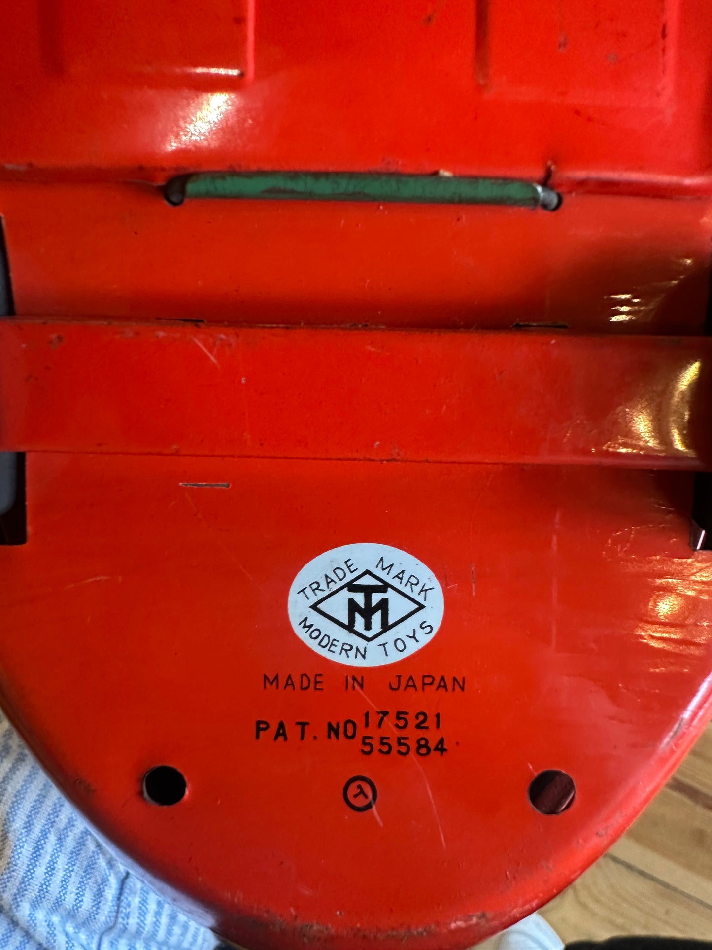 Vintage 1950s Modern Toys Neptune Tin Tugboat | Japanese Litho Battery Op Toy