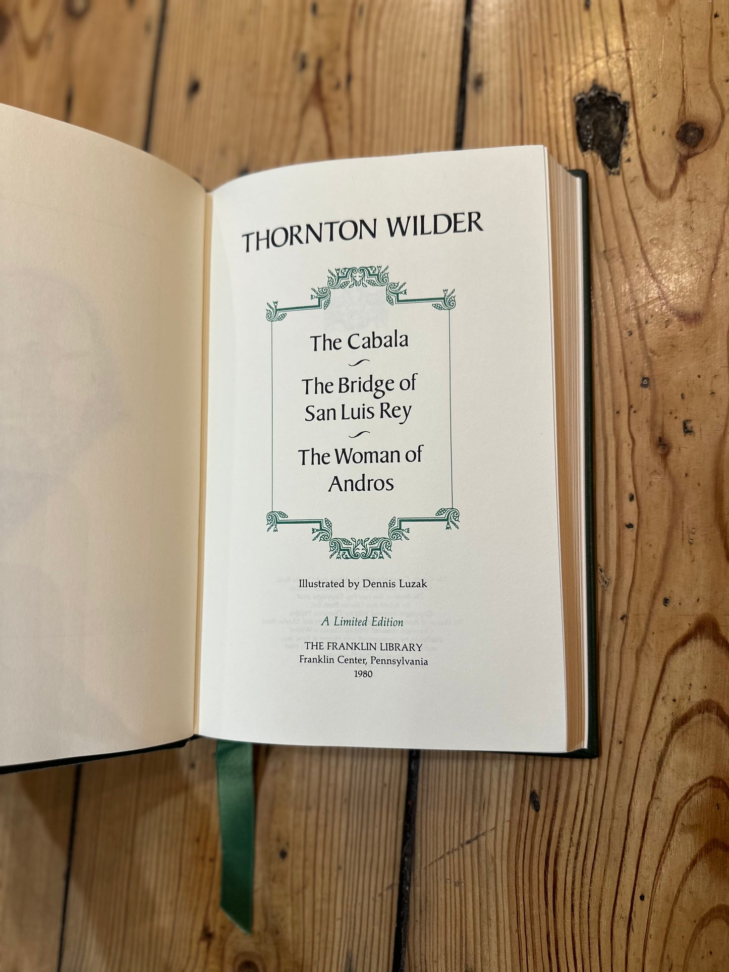 Thornton Wilder Franklin Library Leather Bound Limited Edition 1980 | Vintage Classic Books