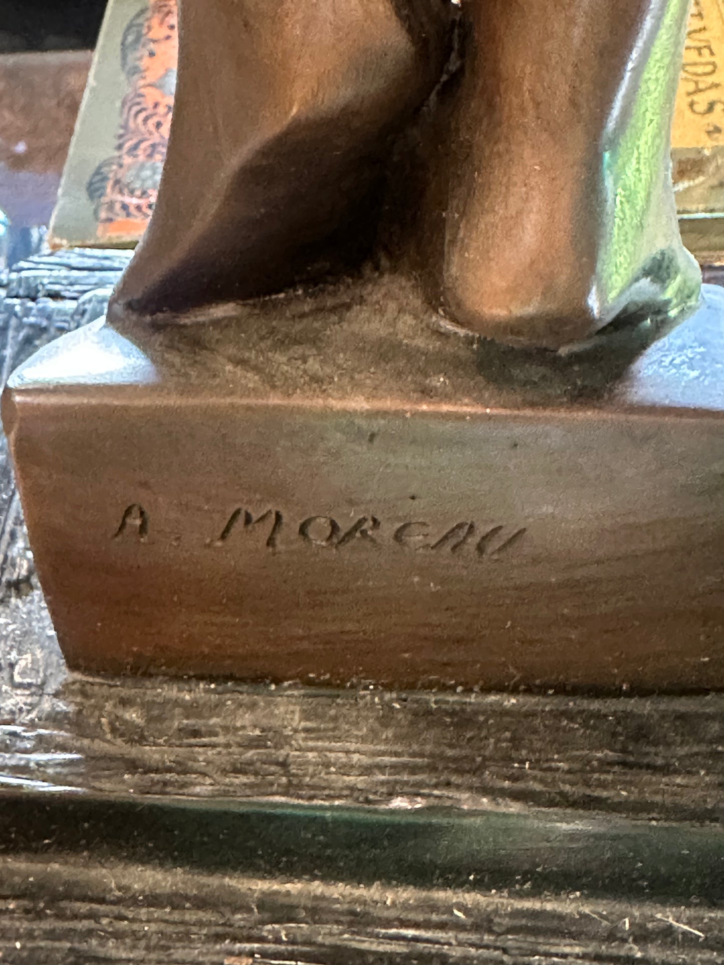 Art Deco Style Bronze Female Nude with Cloak Sculpture After J.E. Descomps