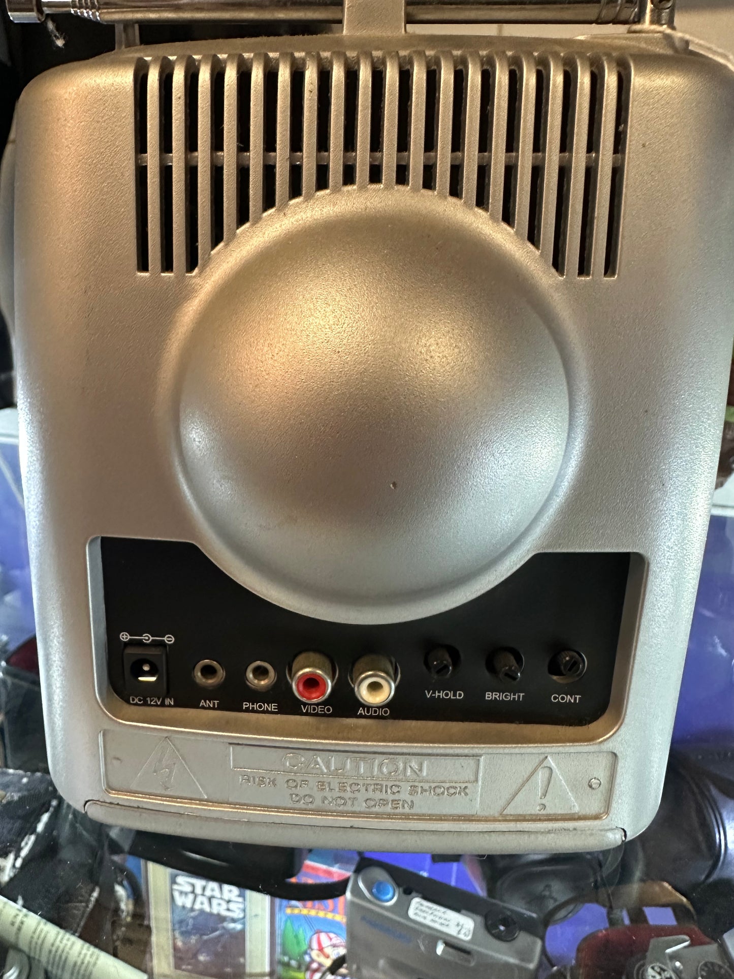 Vintage GAF BWTV5 Portable Space Age 14cm B&W TV & Radio Receiver - Silver Retro Gaming Monitor