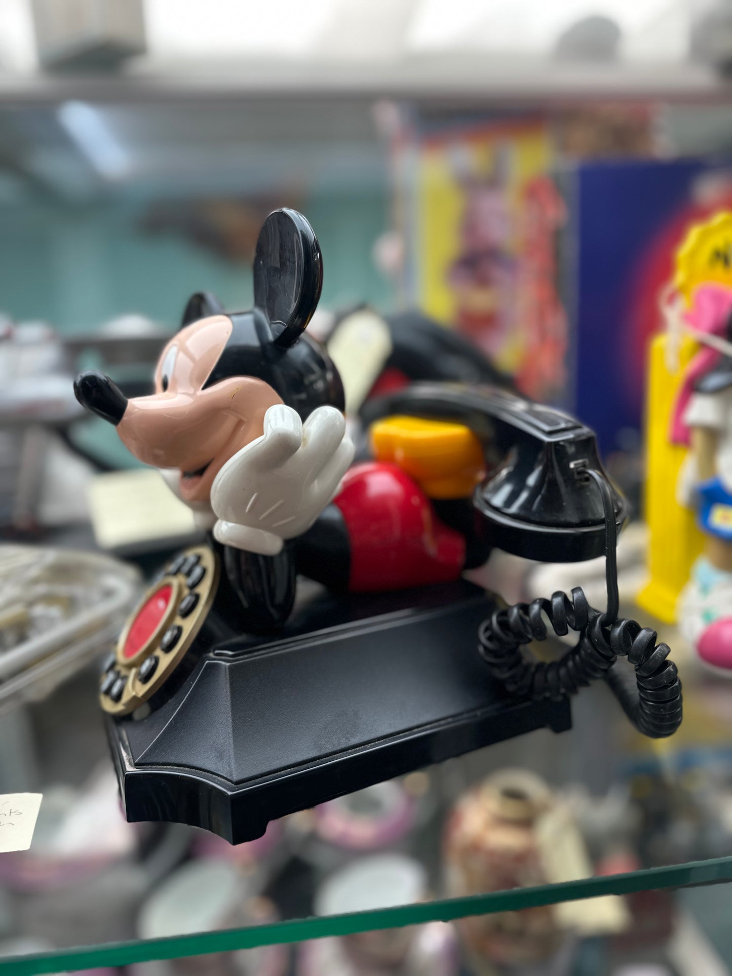 Vintage Mickey Mouse Telephone – Disney Novelty Landline Phone with Redial – 1980s Character Phone
