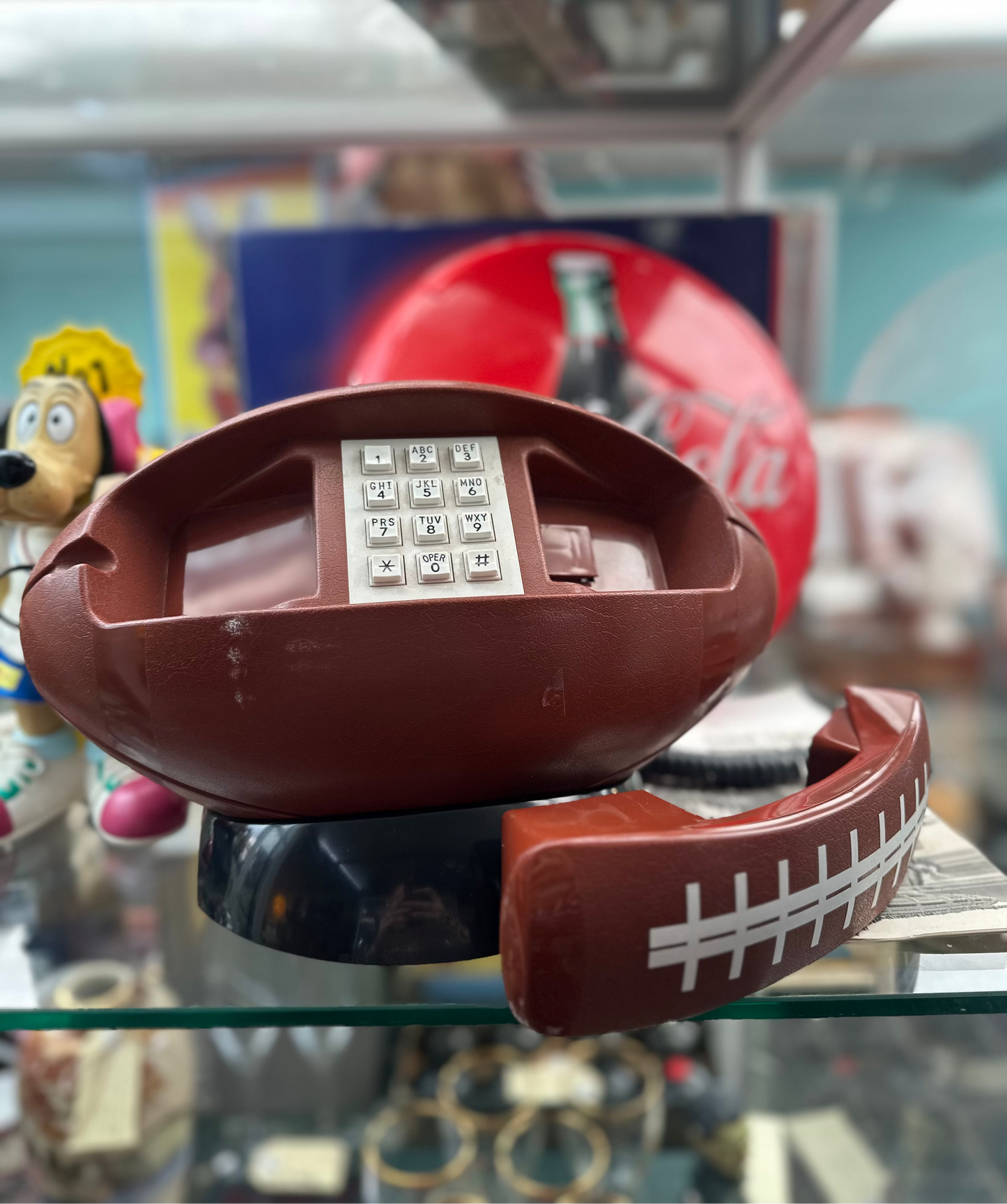 Vintage Football Telephone FB-1001P – Novelty American Football Landline Phone – Made in Taiwan Retro Sports Phone