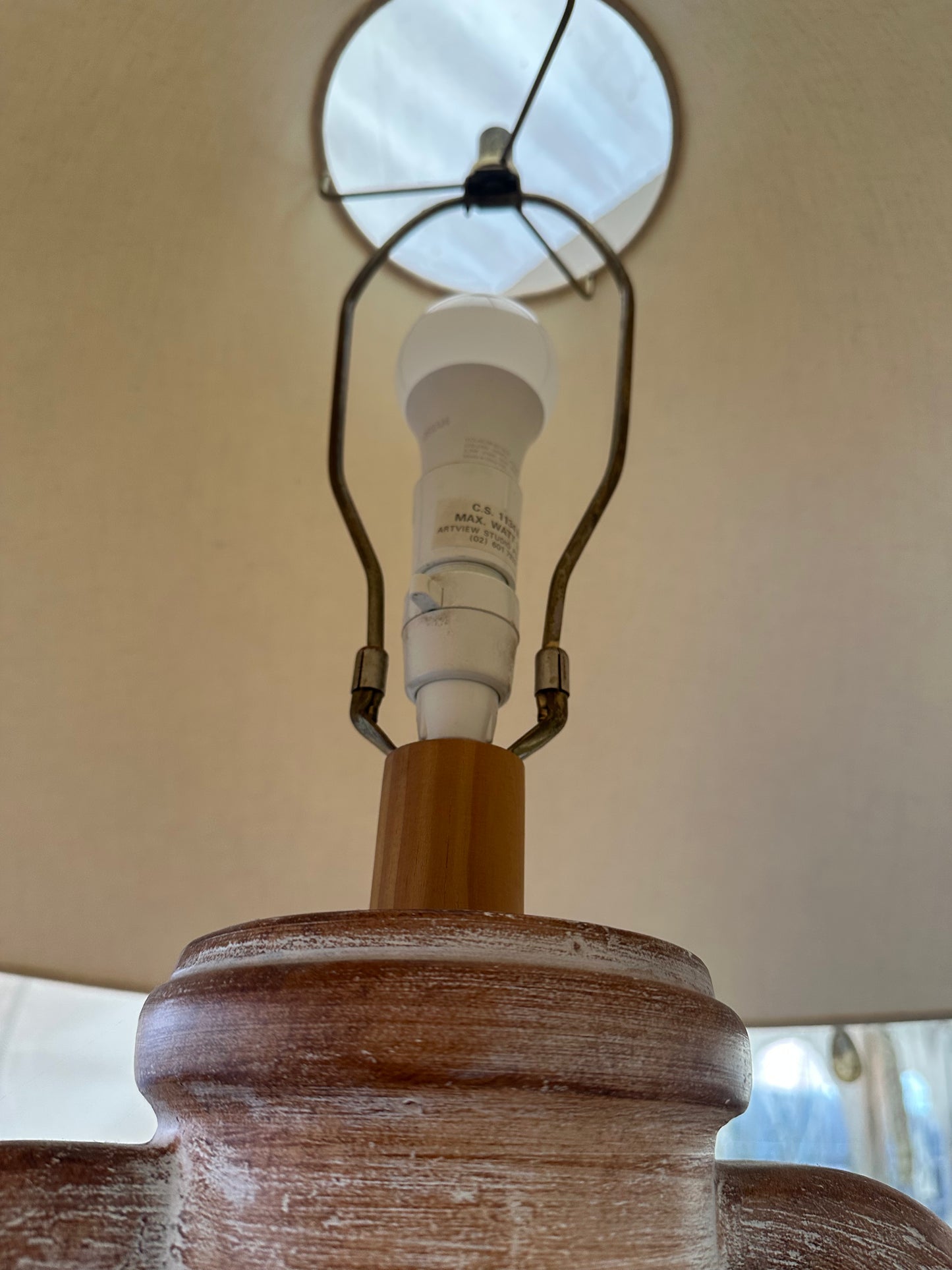 Large Vintage Terracotta Amphora Table Lamp | Mediterranean Urn Style with Linen Shade