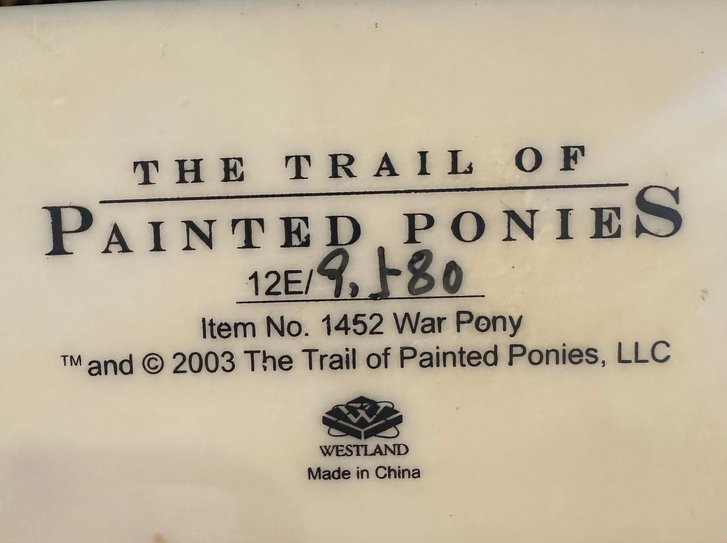 The Trail of Painted Ponies "War Pony" Figurine 1452 | Retired 2003 Westland Giftware