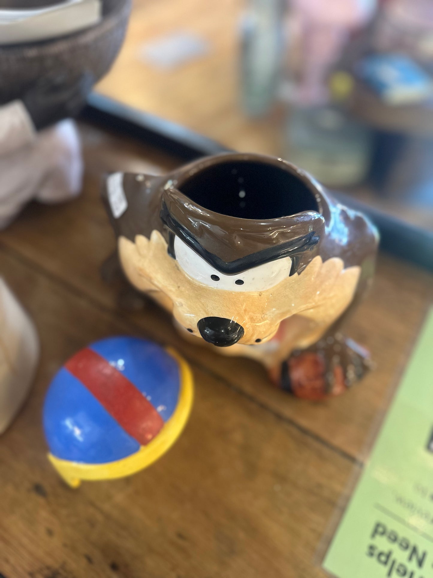 Vintage 1993 Looney Tunes Taz Tasmanian Devil Football Cookie Jar - Warner Bros Collectible