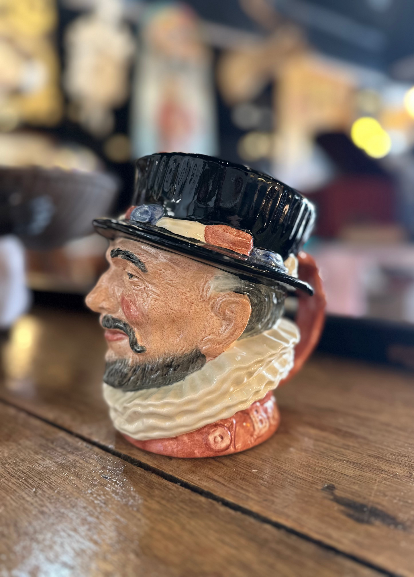 Vintage Royal Doulton Beefeater Character Jug D6206 - Large 6.5" Toby Mug - Made in England