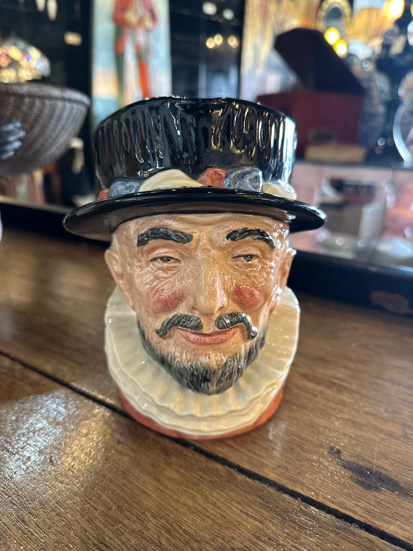 Vintage Royal Doulton Beefeater Character Jug D6206 - Large 6.5" Toby Mug - Made in England