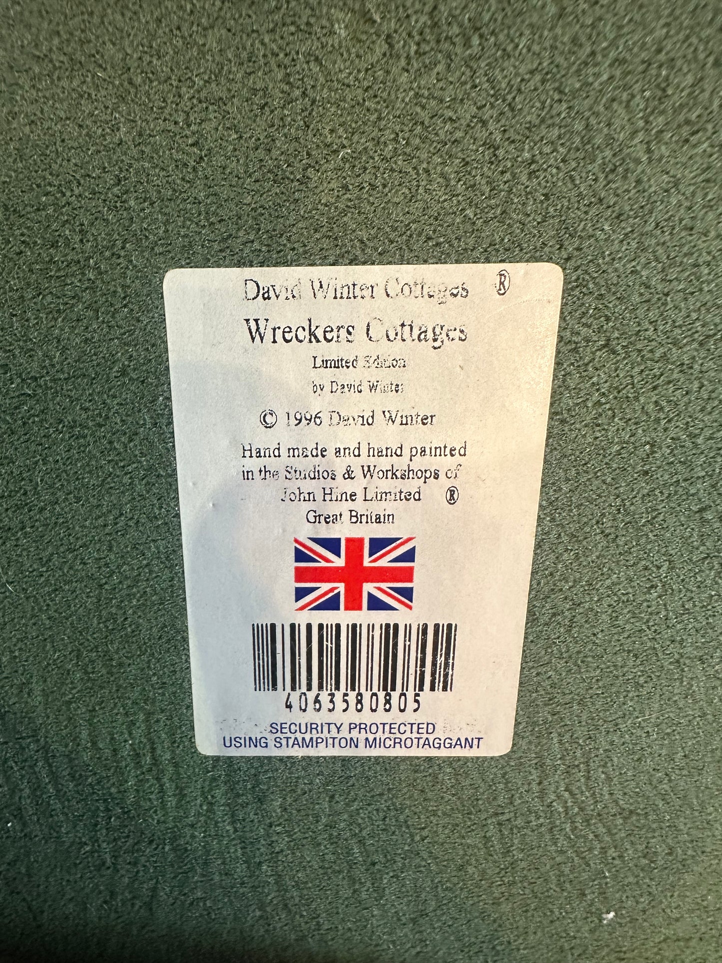 David Winter Cottages "Wreckers Cottages" Limited Edition 1996 - Hand Painted British Collectible
