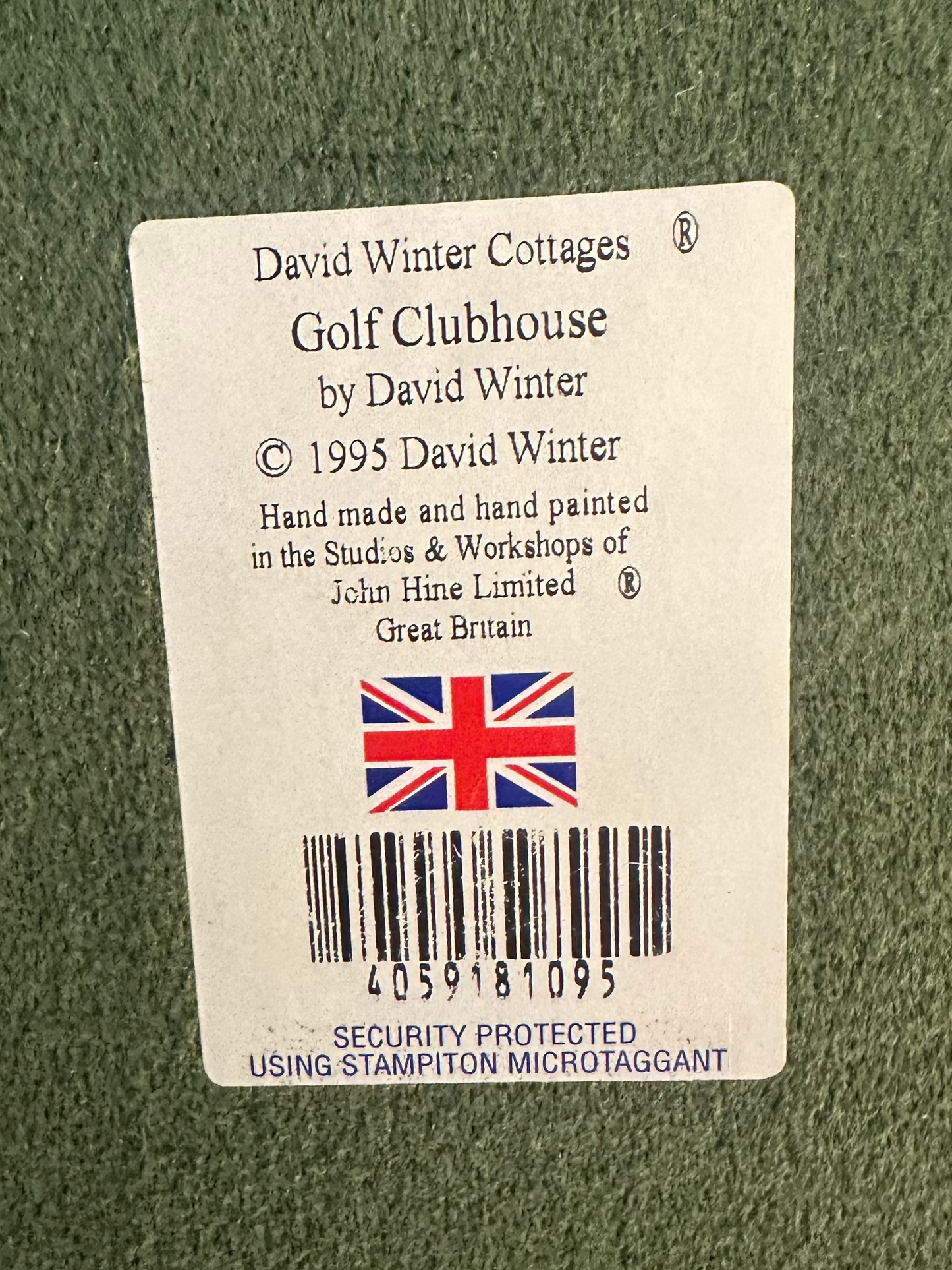 Vintage David Winter Golf Clubhouse 1995 | Hand-Painted British Cottage Figurine | John Hine Studios Great Britain
