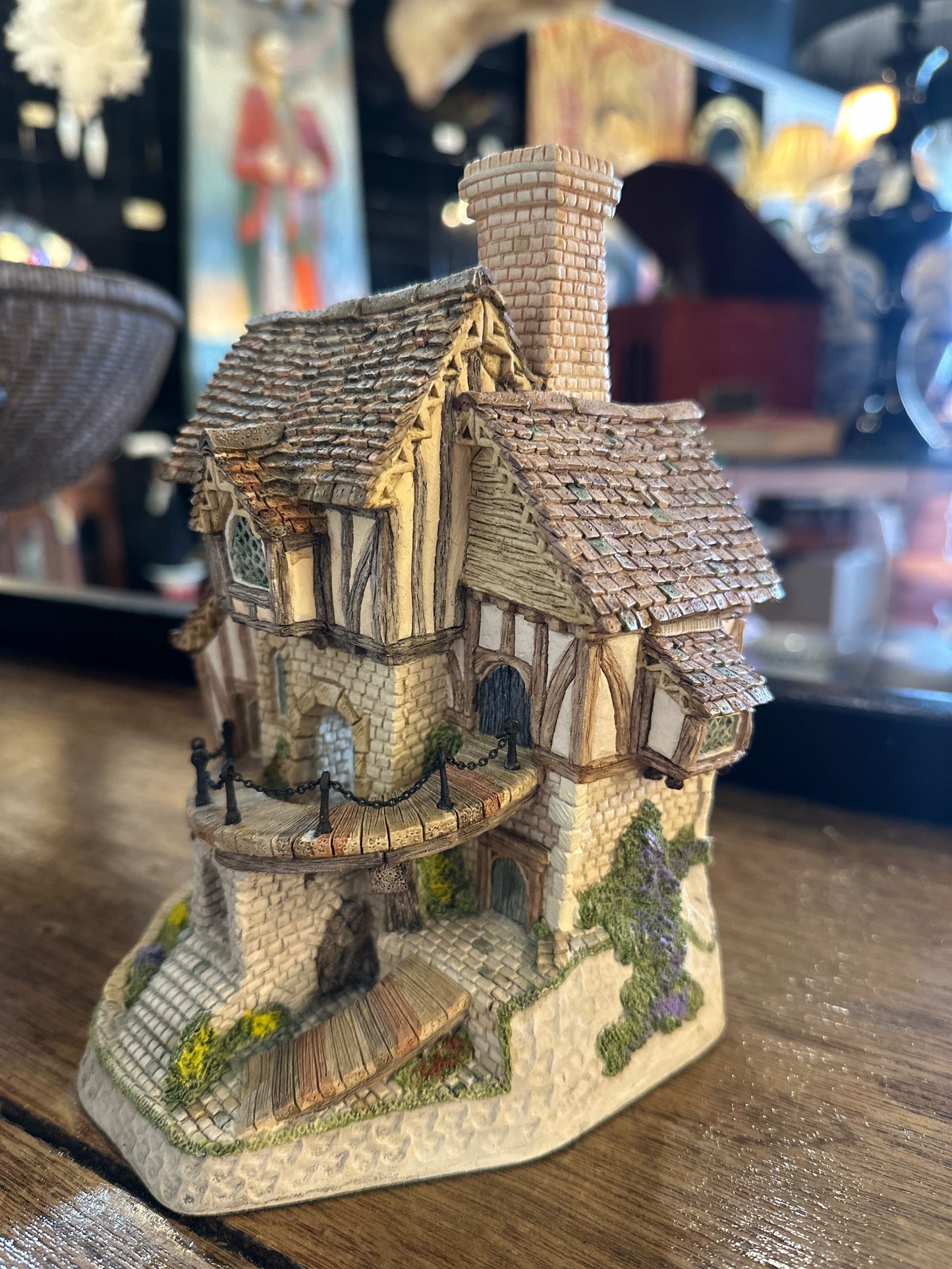 David Winter Cottage "Mad Baron Fourthrite’s Folly" 1992 Limited Edition - Hand Painted British Collectible