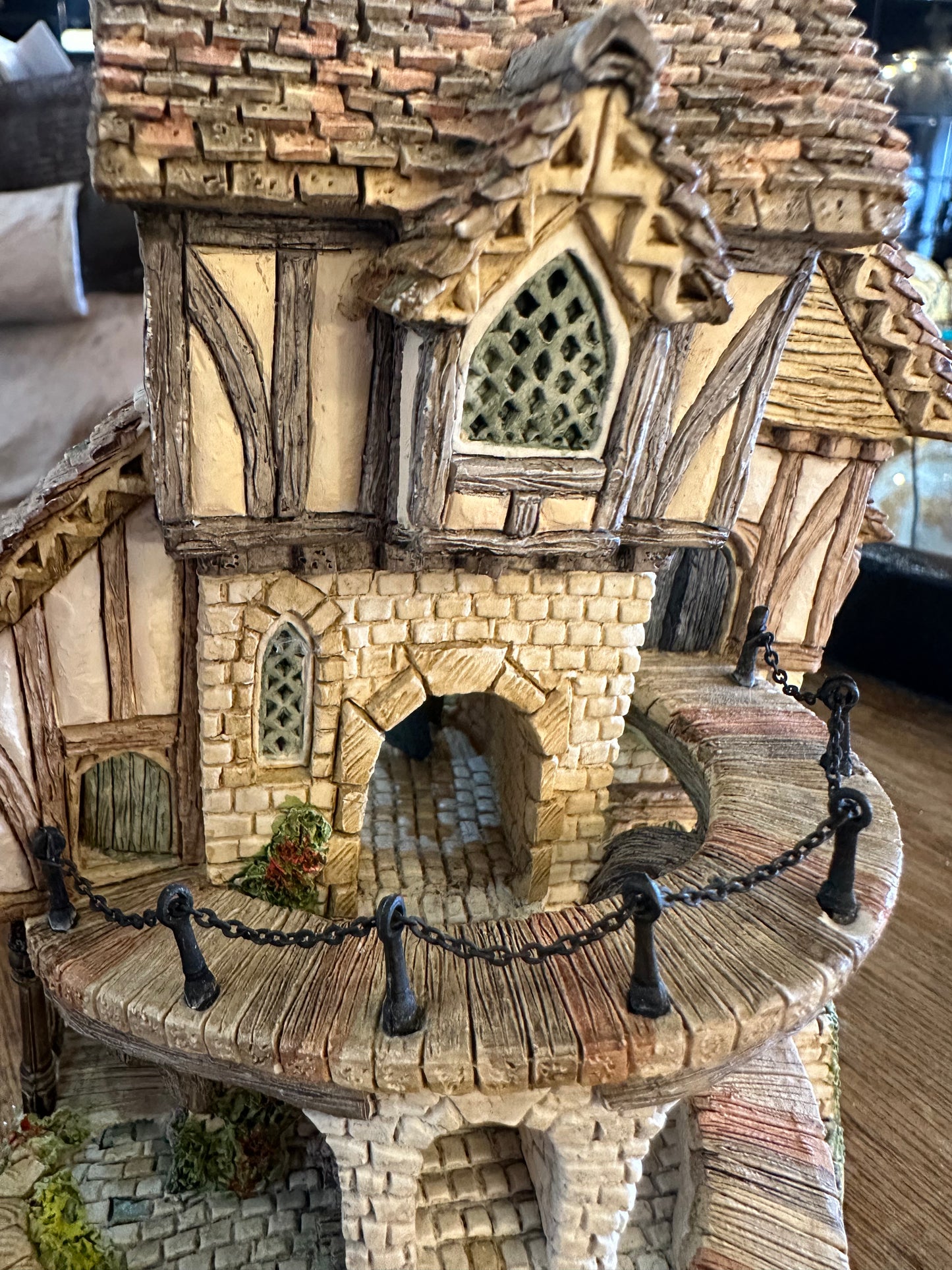 David Winter Cottage "Mad Baron Fourthrite’s Folly" 1992 Limited Edition - Hand Painted British Collectible