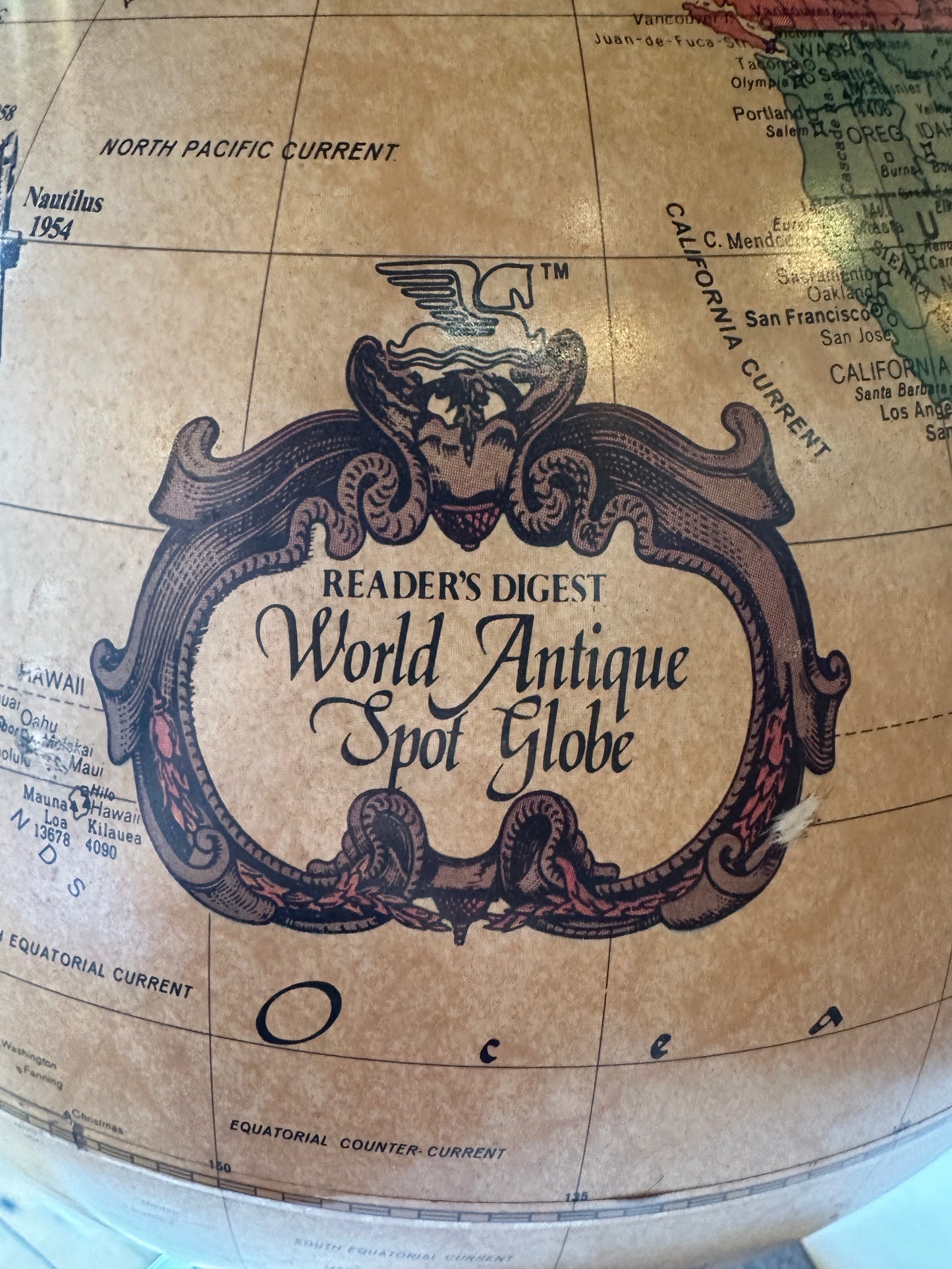 Vintage Micador Illuminated Globe Lamp – Retro Wooden Base World Globe Light