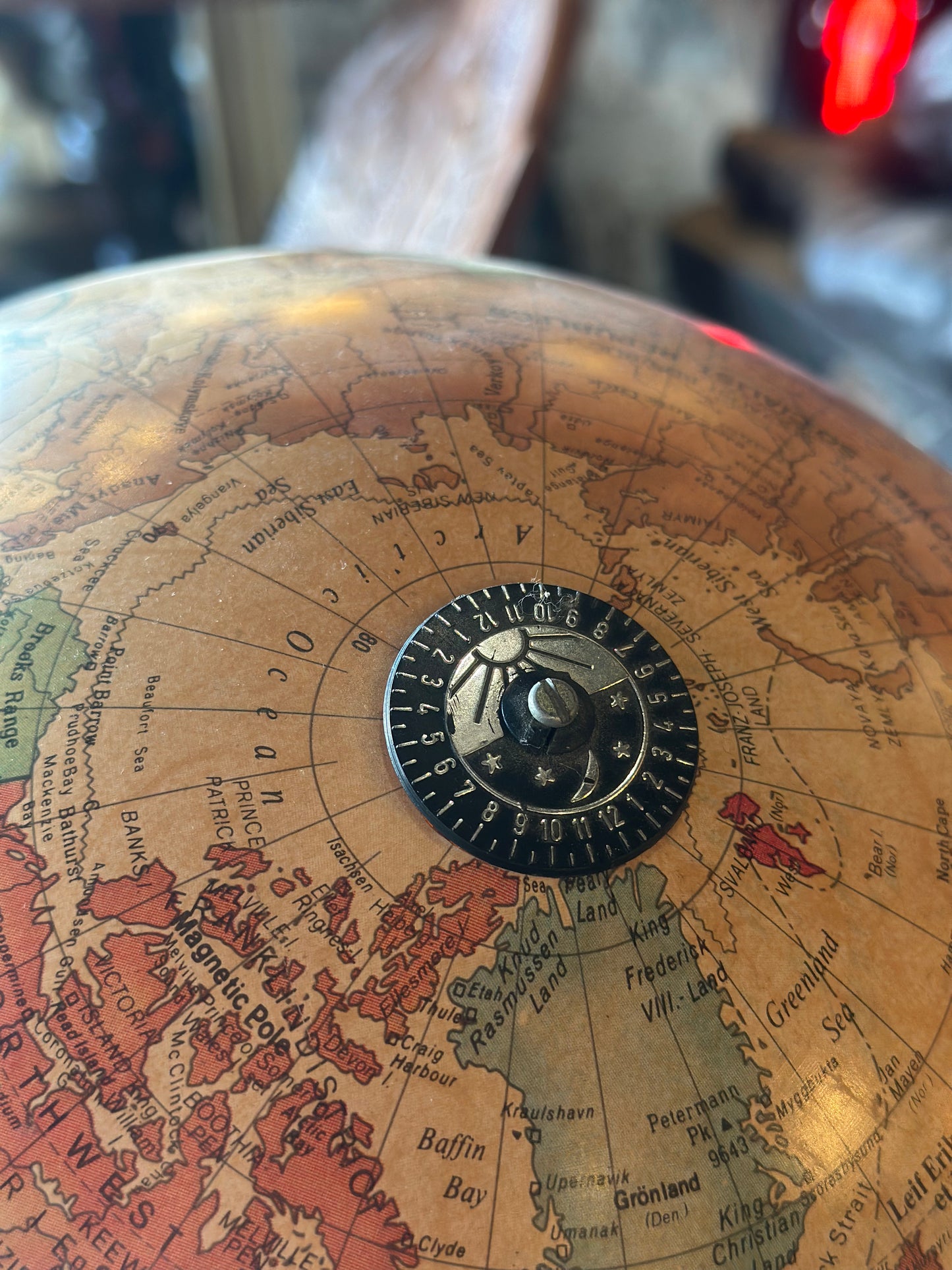 Vintage Micador Illuminated Globe Lamp – Retro Wooden Base World Globe Light