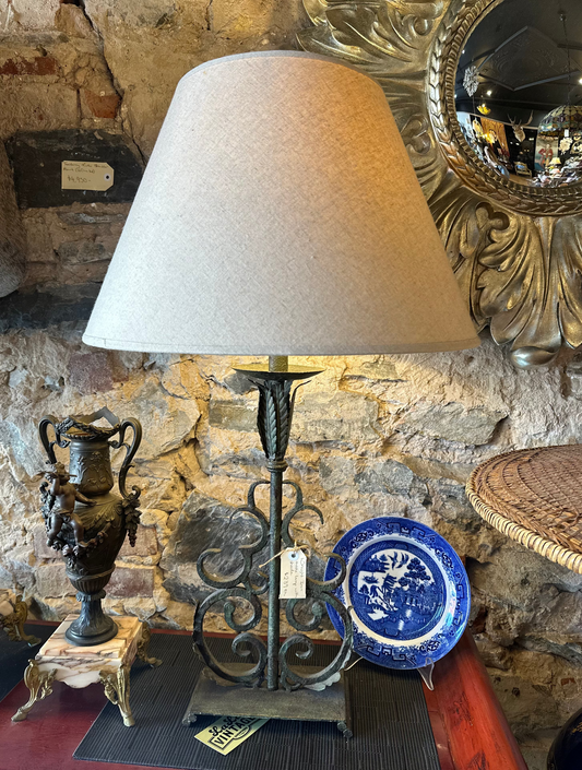 Wrought Iron Scroll Table Lamps