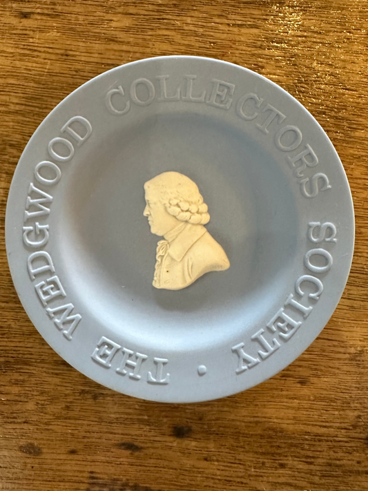 Wedgwood Blue Jasperware Josiah Wedgwood Portrait Mini Plate | Collectors Society Commemorative Dish