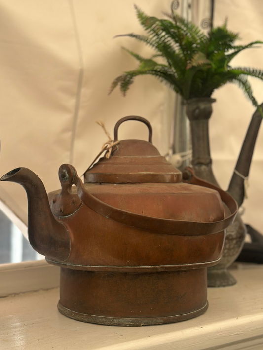 Antique Large Victorian Copper Kettle