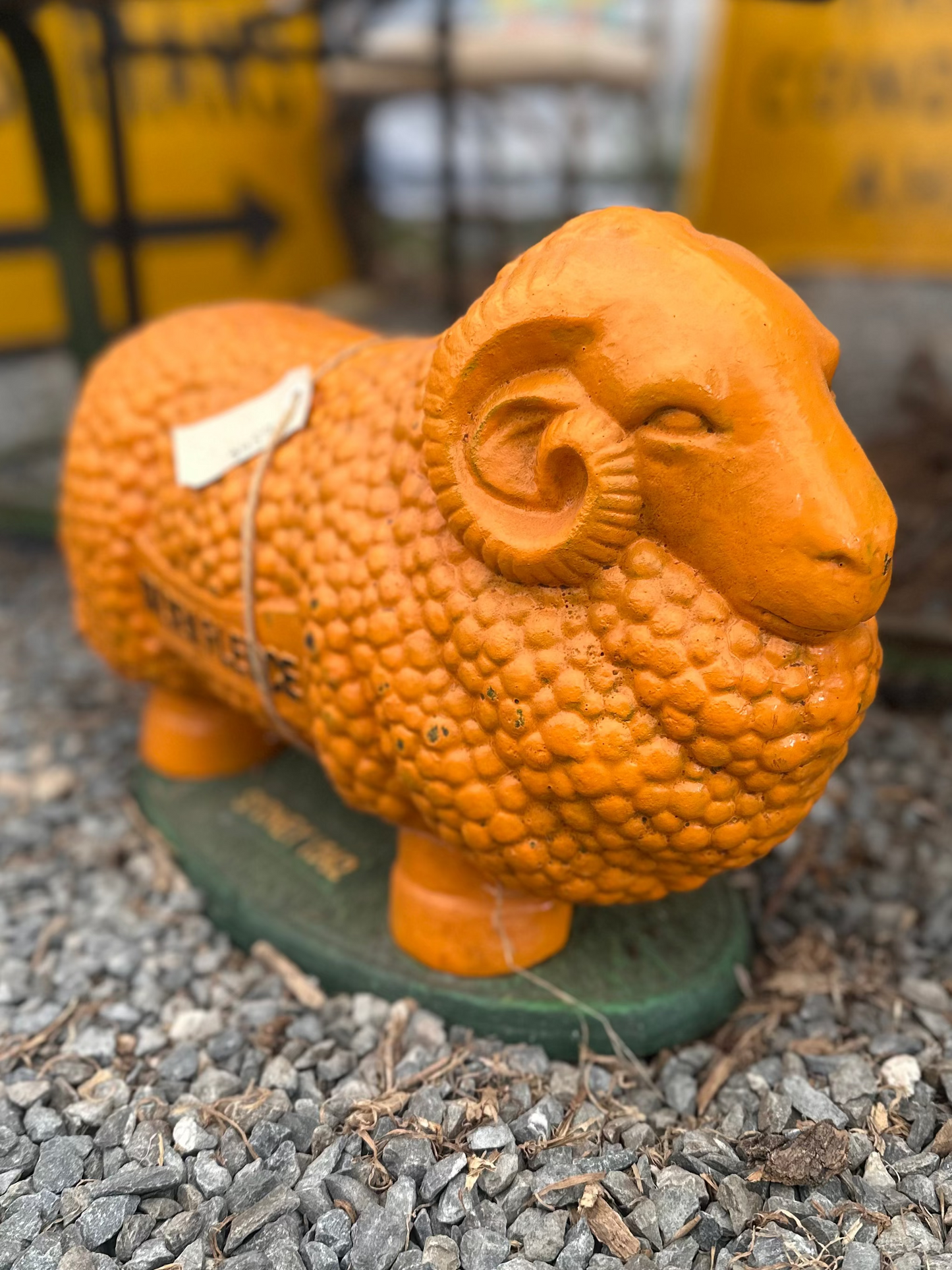 Cast Iron Golden Fleece Ram Statue Sydney 1942 – Vintage Style Australian Petrol Advertising Sheep