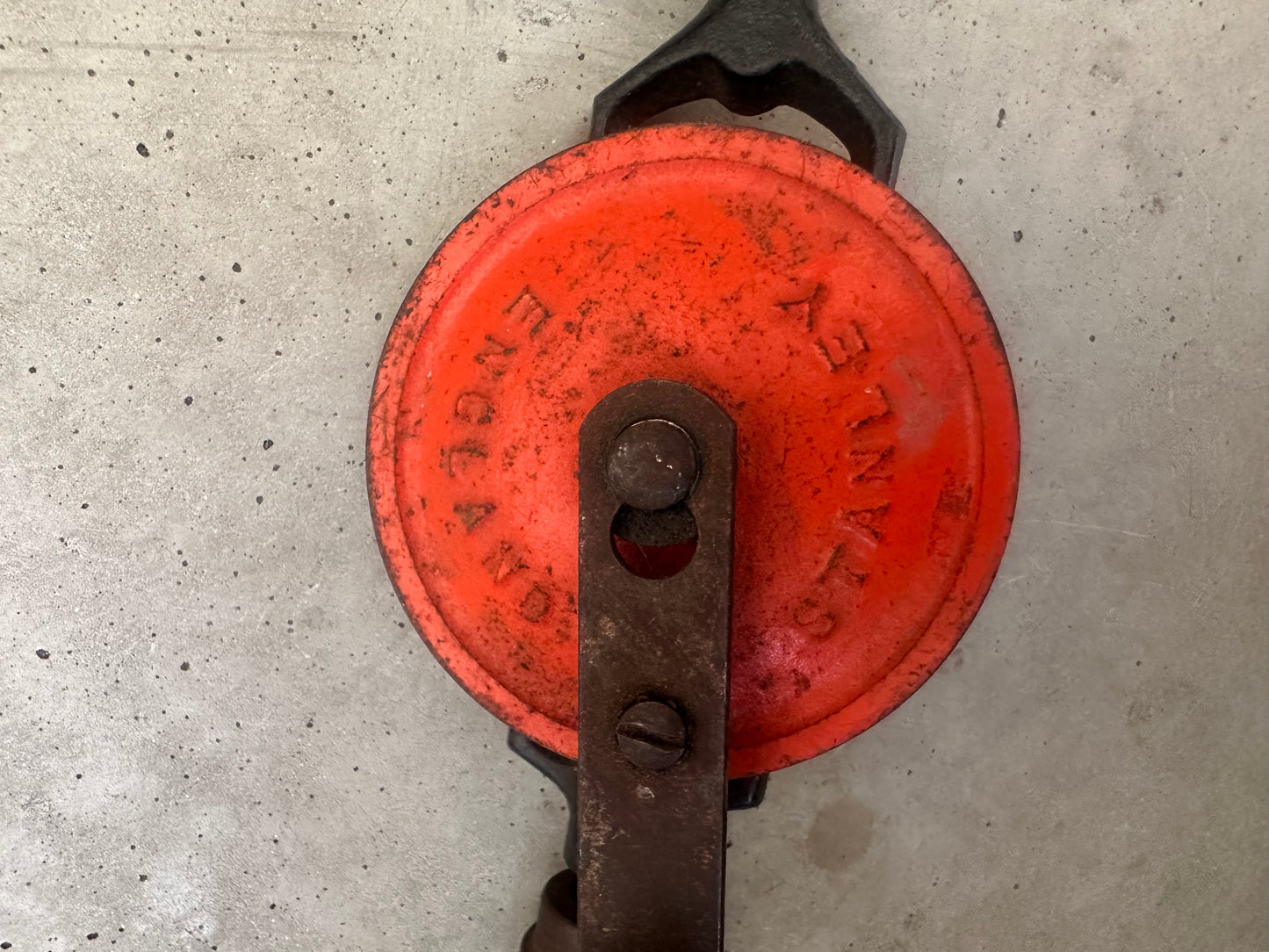 Vintage Stanley No. 803 Hand Drill | Made in England 1940s-60s | Red Gear Wheel