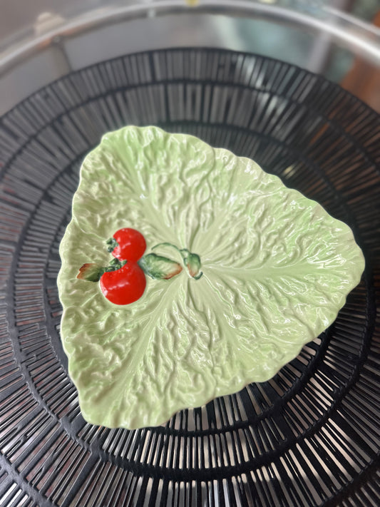 Vintage Carlton Ware Lettuce Leaf & Tomato Plate | Handpainted Australian Design | English Pottery