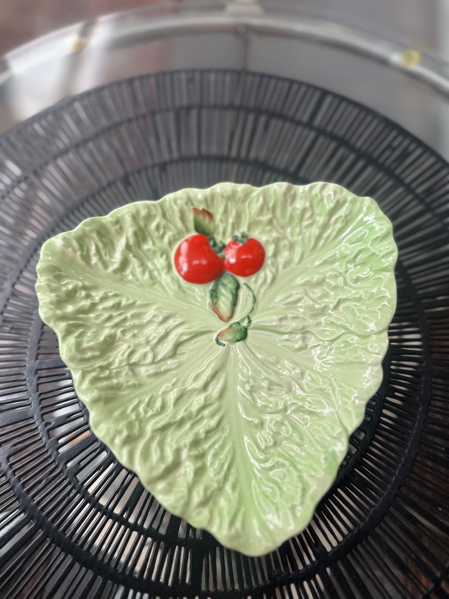 Vintage Carlton Ware Lettuce Leaf & Tomato Plate | Handpainted Australian Design | English Pottery