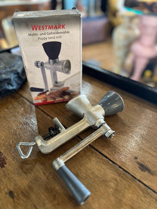 Westmark Vintage Poppy Seed Mill - Manual Hand Crank Grain Grinder - Made in Germany