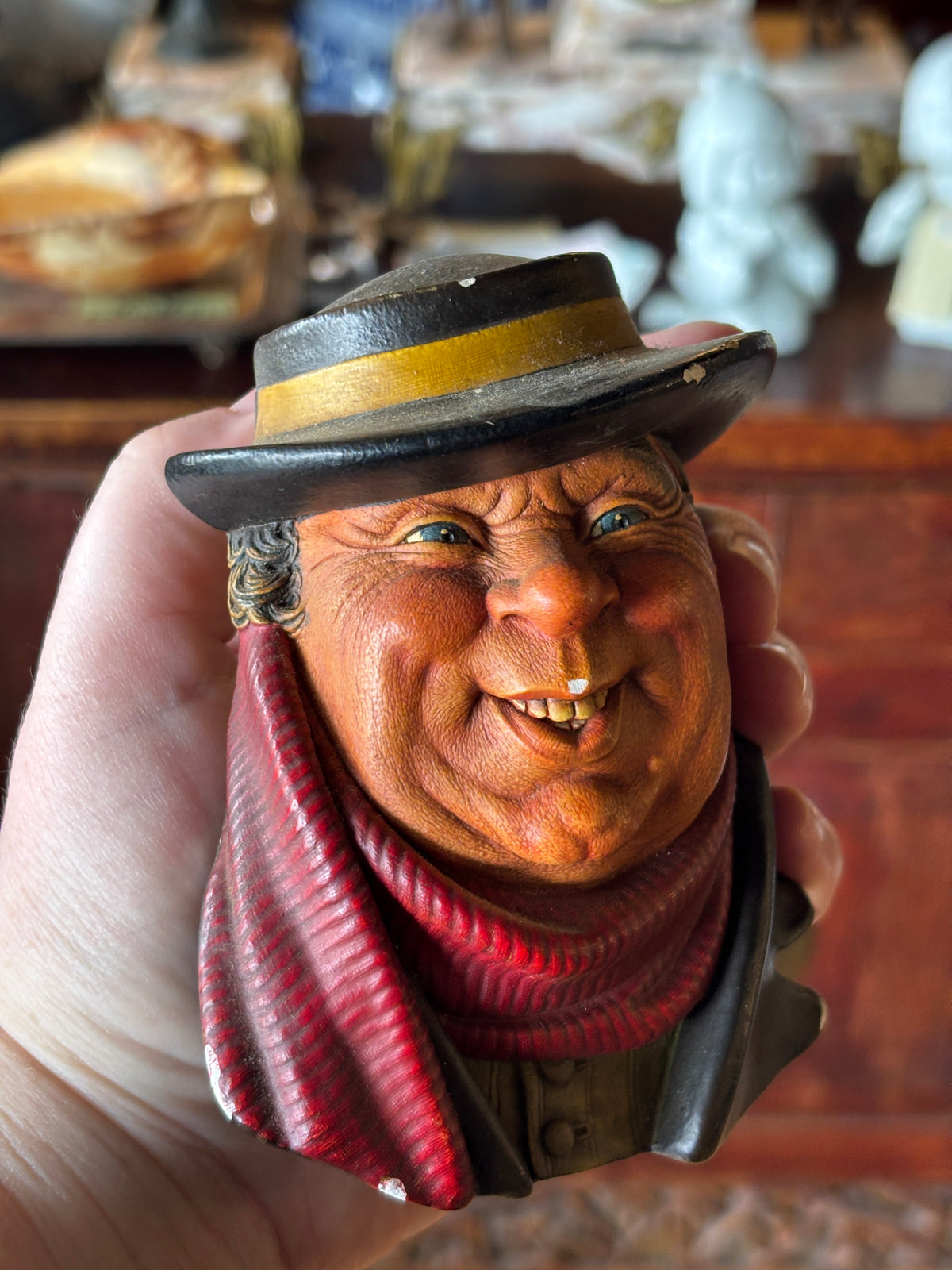 Vintage Bossons "Tony Weller" Chalkware Head – Charles Dickens Series, England