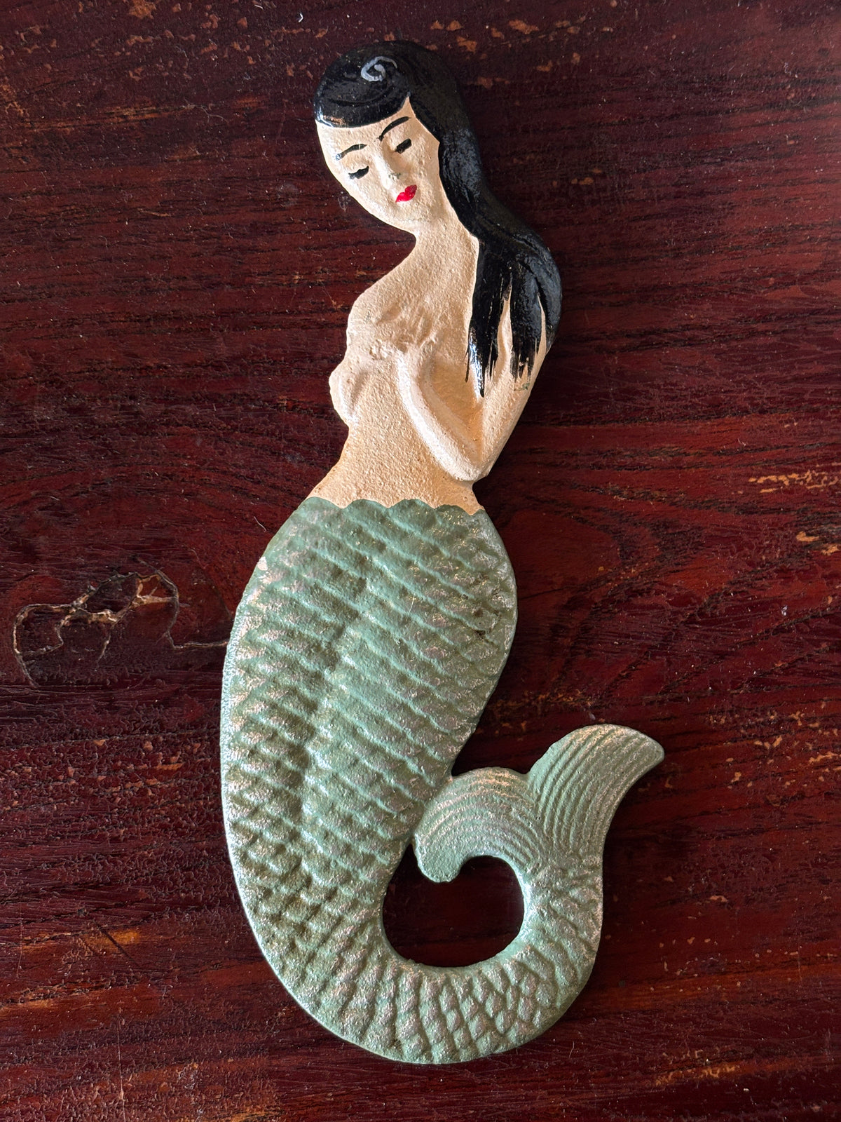 Vintage Style Cast Iron Bottle Opener Mermaid