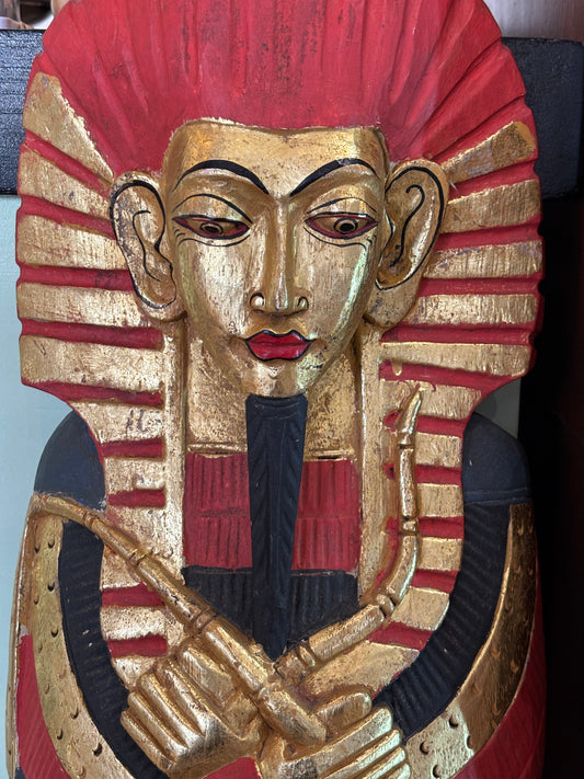 Wooden Pharaoh Statue, 1 metre tall
