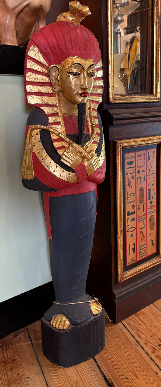 Wooden Pharaoh Statue, 1 metre tall