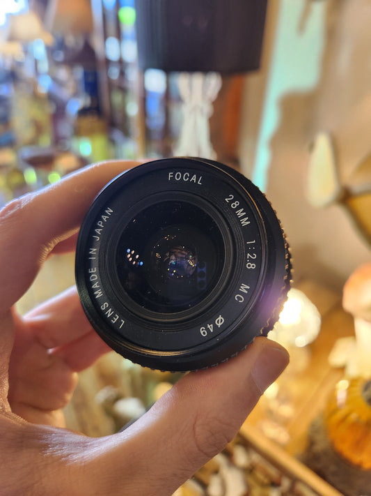 Focal 28mm f/2.8 MC Lens (Minolta M Mount, Ø49mm) - Wide-Angle Manual Focus Lens